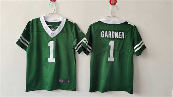 Womens New York Jets #1 Ahmad Sauce Green Vapor Stitched Jersey->women nfl jersey->Women Jersey